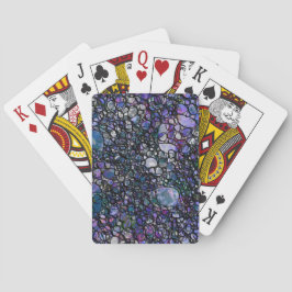 Baraja De Cartas Círculos abstractos dibujados a mano, azul, morado