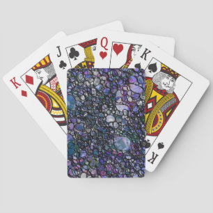 Baraja De Cartas Círculos abstractos dibujados a mano, azul, morado