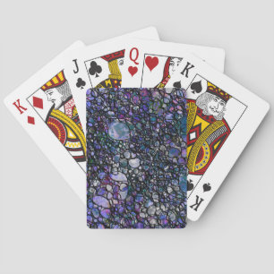 Baraja De Cartas Círculos abstractos dibujados a mano, azul, morado