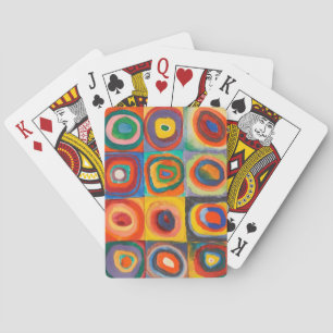 Baraja De Cartas Círculos Concéntricos de las plazas de Kandinsky