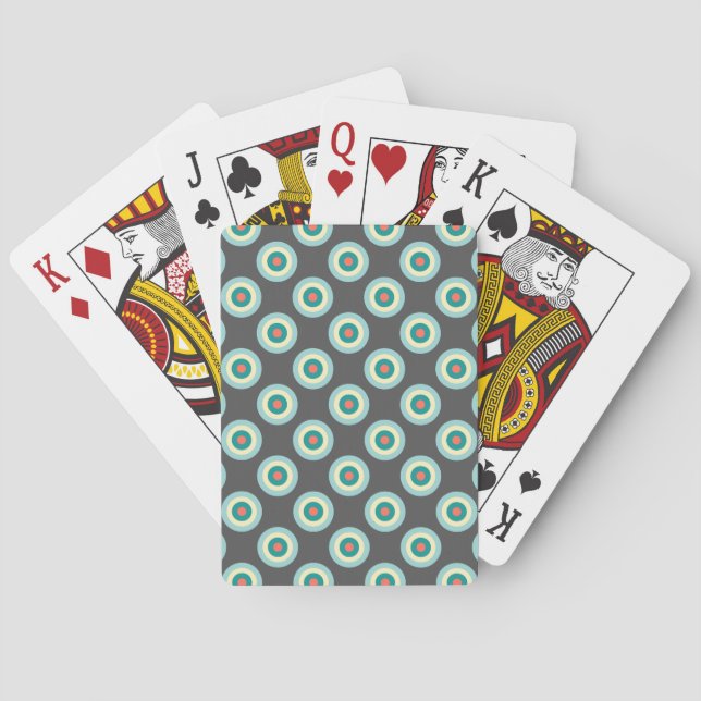 Baraja De Cartas Círculos de combinación grises de Shirley Taylor (Reverso)