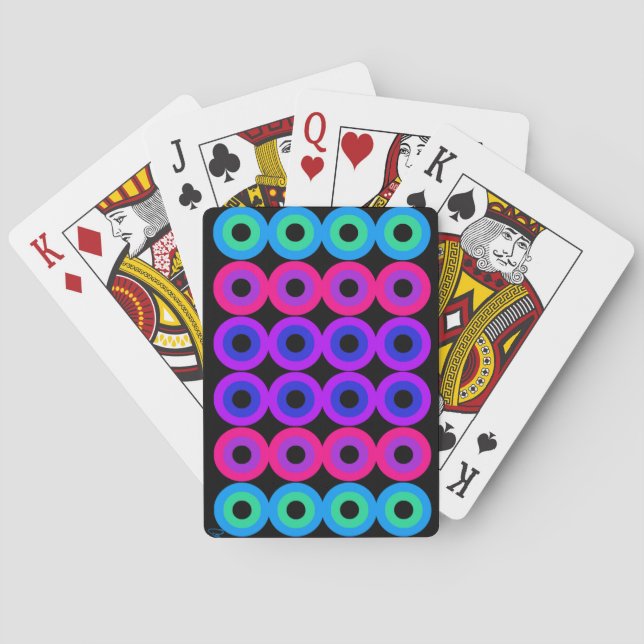 Baraja De Cartas Círculos de neón (Reverso)