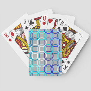 Baraja De Cartas Círculos modernistas de mediados de siglo, gris, a