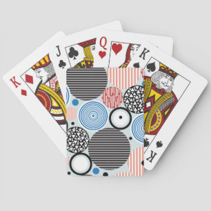 Baraja De Cartas círculos multicolores, diseño de patrones gráficos