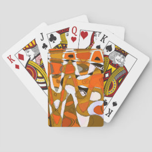 Baraja De Cartas Círculos otoñales brillantes: patrón abstracto.