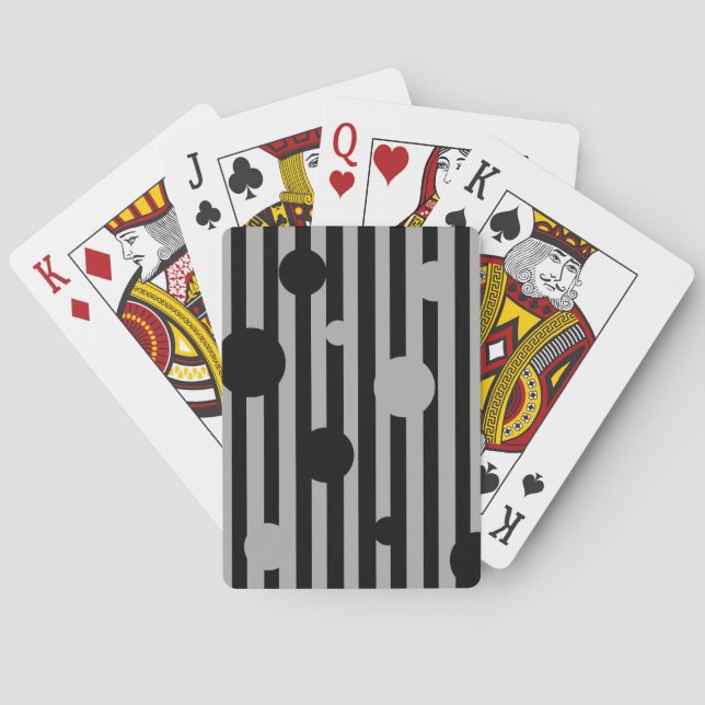 Baraja De Cartas Círculos plateados sólidos (Reverso)