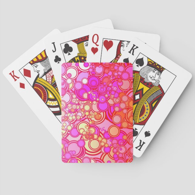 Baraja De Cartas Círculos retro (Reverso)