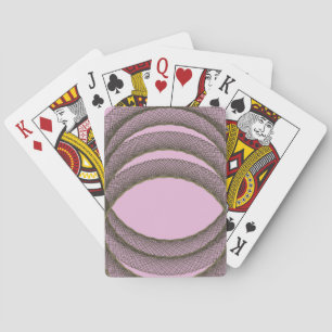 Baraja De Cartas círculos superpuestos en el fondo púrpura abstract