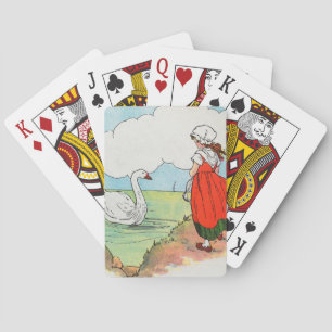 Baraja De Cartas Cisne, cisne sobre el mar Madre de oca rima de gua