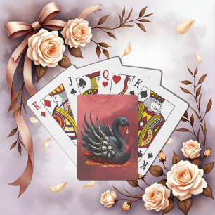 Baraja De Cartas Cisne Oscuro de Huesos – Elegancia Gótica