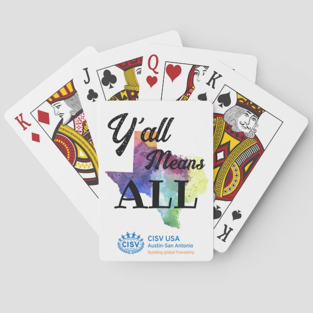 Baraja De Cartas CISV Austin "Y'all Means All" (Reverso)