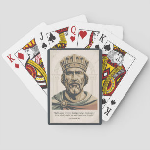 Baraja De Cartas Cita de Carlomagno Ilustración de los Francos Vint