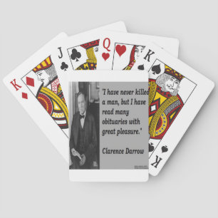 Baraja De Cartas Cita de Clarence Darrow y obituario