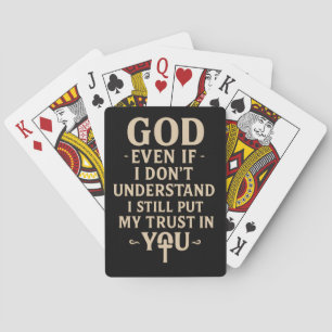 Baraja De Cartas Cita de Confianza en la Fe Cristiana