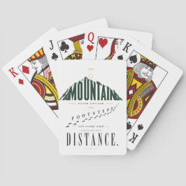Baraja De Cartas Cita de distancia de huellas de montaña