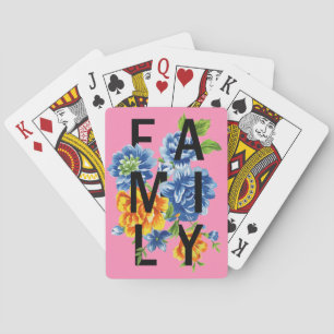 Baraja De Cartas Cita de familia floral