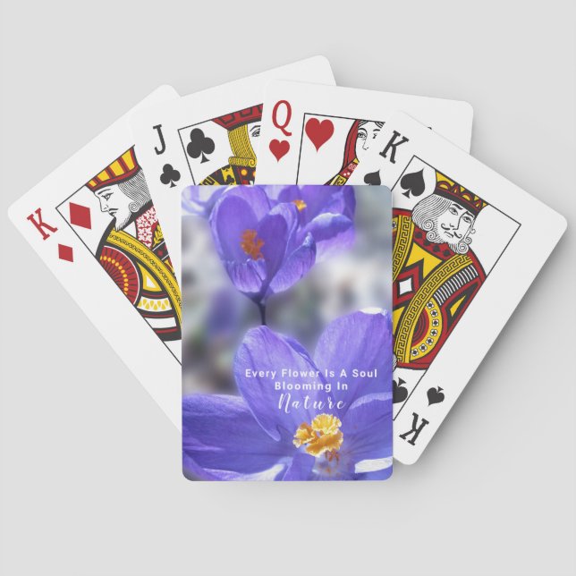 Baraja De Cartas Cita de flor crocus Photo (Reverso)