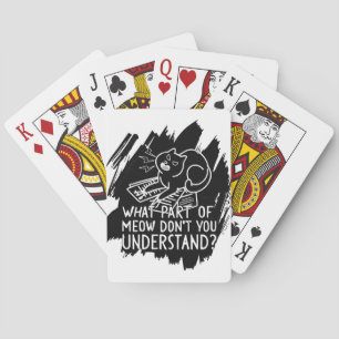 Baraja De Cartas Cita de gato divertida de Black Splash