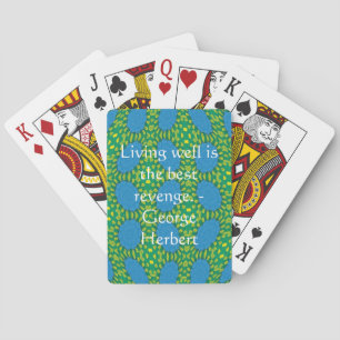 Baraja De Cartas Cita de George Herbert con un diseño maravilloso