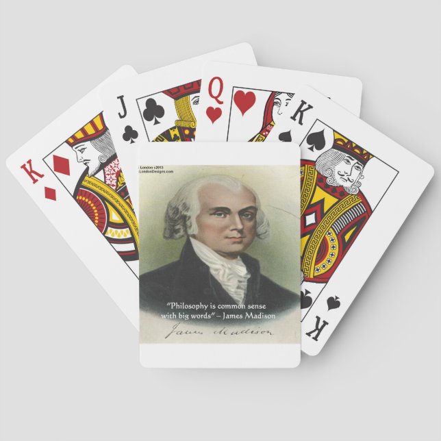 Baraja De Cartas Cita de James Madison "Philosophy/Common Sense" (Reverso)
