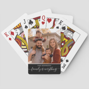Baraja De Cartas Cita de nombre de foto familiar personalizado en n
