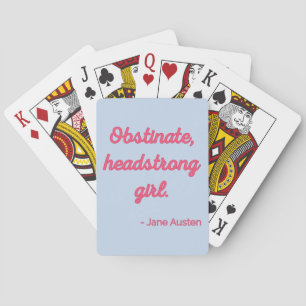 Baraja De Cartas Cita de Orgullo y Prejuicio II - Estilo Adorable