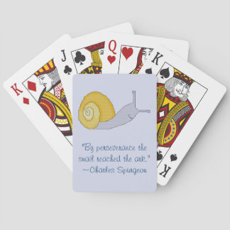 Baraja De Cartas Cita de Perseverence del caracol de Charles
