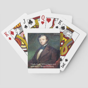 Baraja De Cartas Cita de Robert Browning sobre la Maternidad