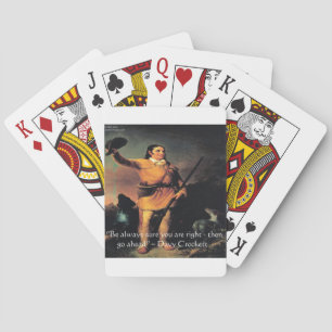 Baraja De Cartas Cita de sabiduría "Adelante" de Davy Crocket