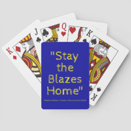 Baraja De Cartas Cita divertida de Blazes Home, texto amarillo