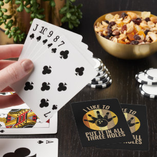 Baraja De Cartas Cita divertida de bolos Retro Bola de bolos vintag
