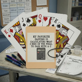 Baraja De Cartas Cita divertida de calculadora de examen final para
