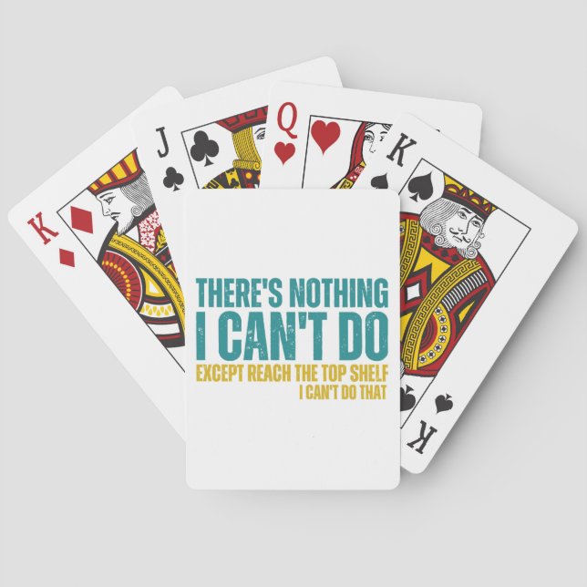 Baraja De Cartas Cita divertida No hay nada que no pueda hacer exce (Reverso)
