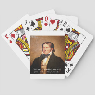 Baraja De Cartas Cita humorística de Davy Crockett "Yendo a Texas"