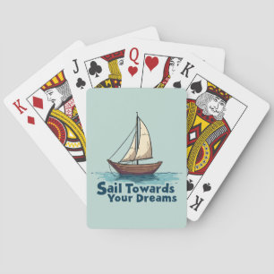 Baraja De Cartas Cita inspiradora náutica de velero vintage