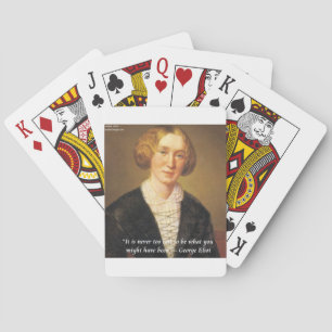 Baraja De Cartas Cita "Nunca demasiado tarde" de George Eliot