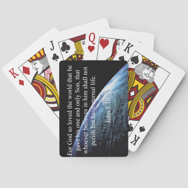 Baraja De Cartas Citas de dios: 3:16 de Juan -- "Dios amó el mundo (Reverso)