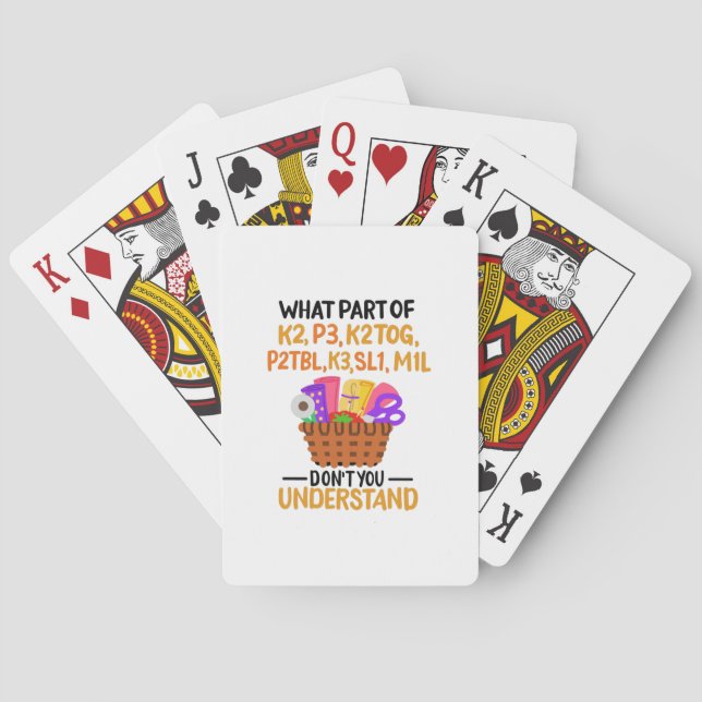 Baraja De Cartas Citas divertidas de punto (Reverso)