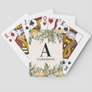 Baraja De Cartas Cítrico rústico moderno botánico floral elegante