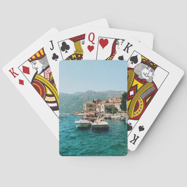 Baraja De Cartas Ciudad costera de Perast, Montenegro (Reverso)