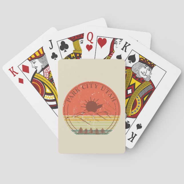 Baraja De Cartas Ciudad del Parque de la Ciudad de Utah (Reverso)