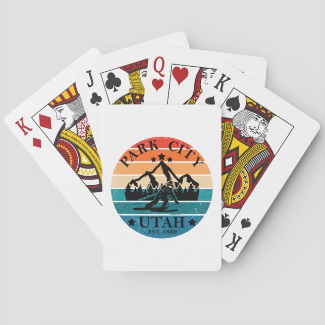 Baraja De Cartas Ciudad del Parque de la Ciudad de Utah (Reverso)