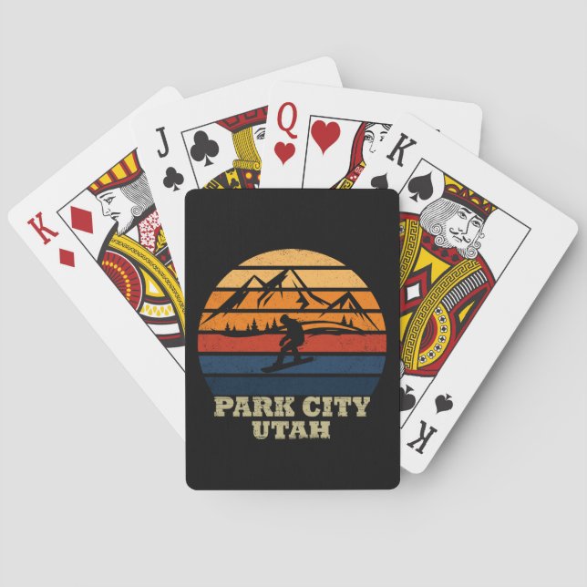 Baraja De Cartas Ciudad del Parque de la Ciudad de Utah (Reverso)