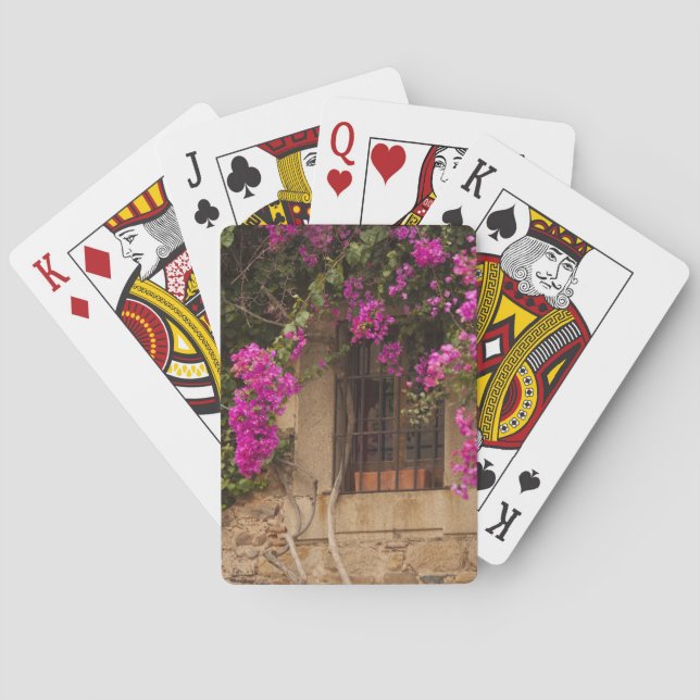 Baraja De Cartas Ciudad Monumental, edificios cubiertos de flores (Reverso)