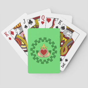 Baraja De Cartas Claddagh y Green Knotwork