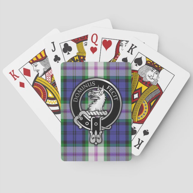 Baraja De Cartas Clan Baird Escudo y Vestido Tartán (Reverso)