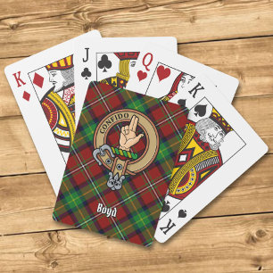 Baraja De Cartas Clan Boyd Escudo sobre Tartán
