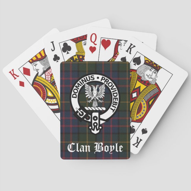 Baraja De Cartas Clan Boyle Escudo Badge & Tartan (Reverso)
