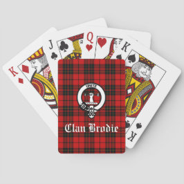 Baraja De Cartas Clan Brodie Escudo Badge y Tartán
