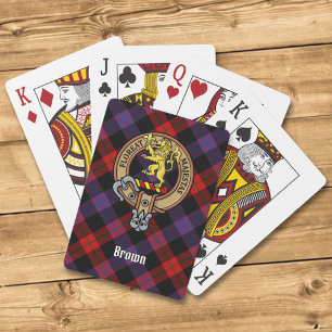 Baraja De Cartas Clan Brown Escudo sobre Tartán